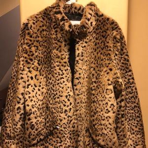 Leopard print coat